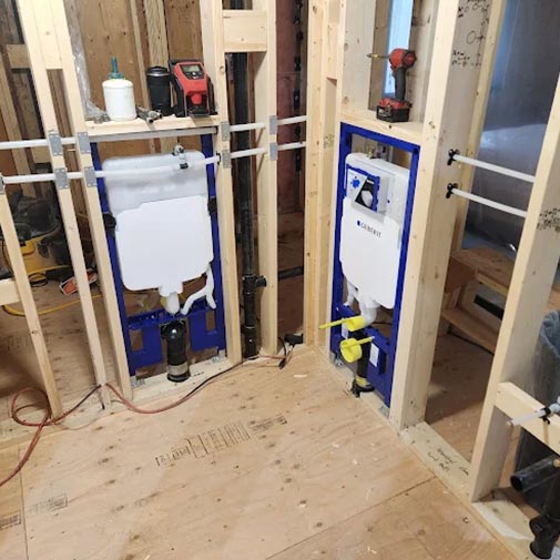 Residential plumbing installation in Whistler